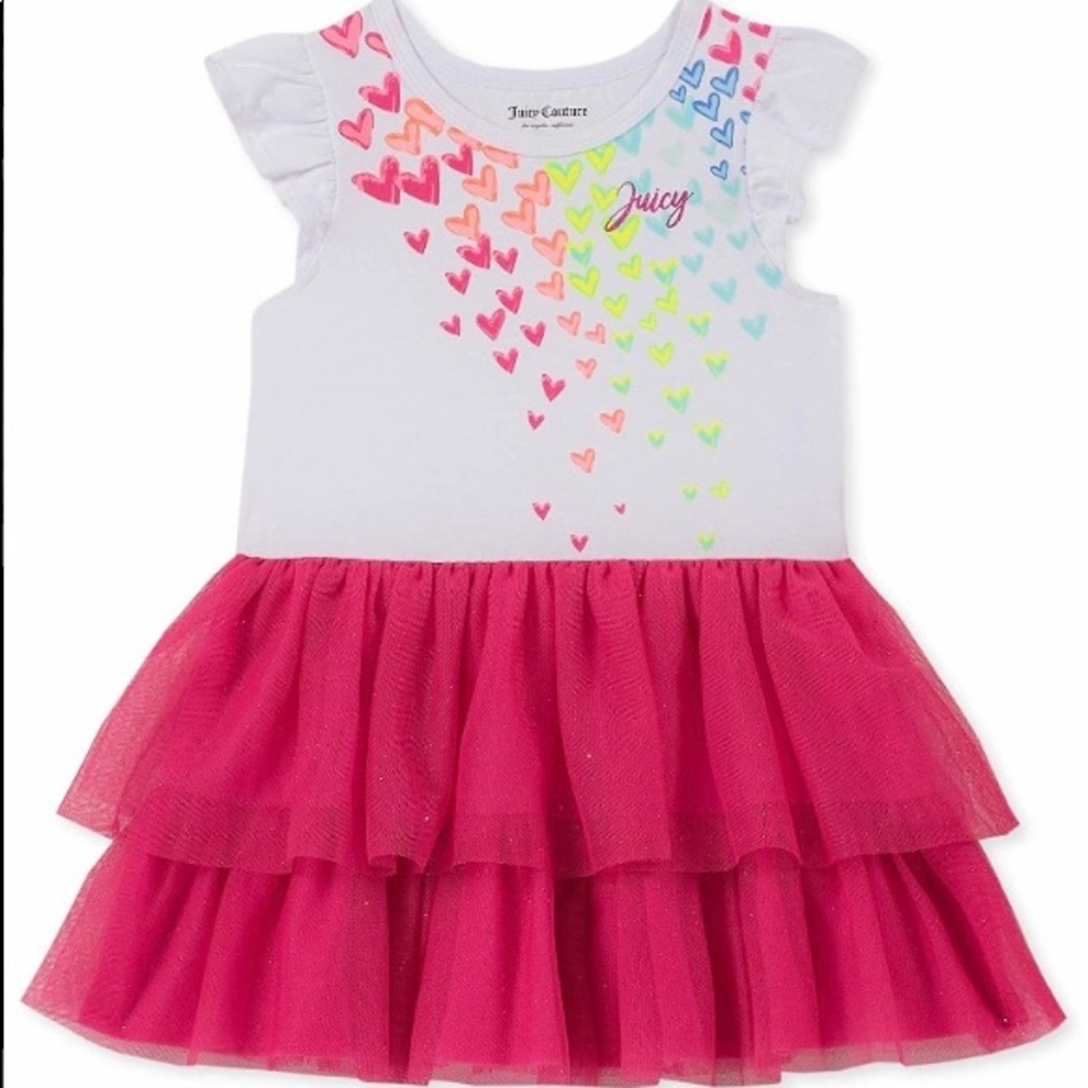 Juicy Couture baby dress 24mo pink rainbow